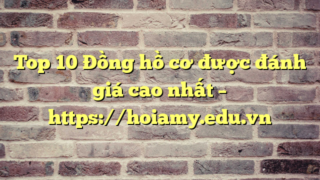 Top 10 Đồng Hồ Cơ Được Đánh Giá Cao Nhất – Https://Hoiamy.edu.vn