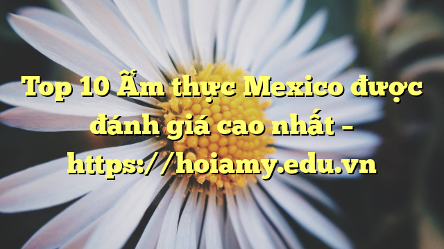 Top 10 Ẩm Thực Mexico Được Đánh Giá Cao Nhất – Https://Hoiamy.edu.vn