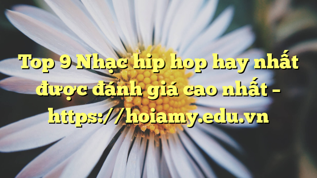 Top 9 Nhạc Hip Hop Hay Nhất Được Đánh Giá Cao Nhất – Https://Hoiamy.edu.vn