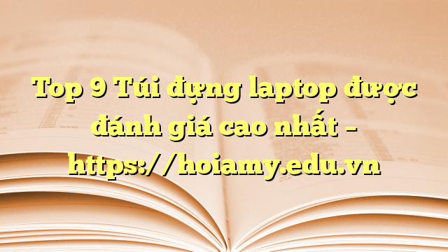 Top 9 Túi Đựng Laptop Được Đánh Giá Cao Nhất – Https://Hoiamy.edu.vn