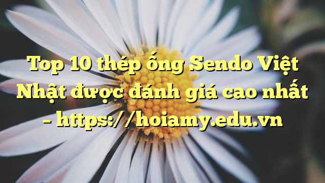 Top 10  Thép Ống Sendo Việt Nhật Được Đánh Giá Cao Nhất – Https://Hoiamy.edu.vn