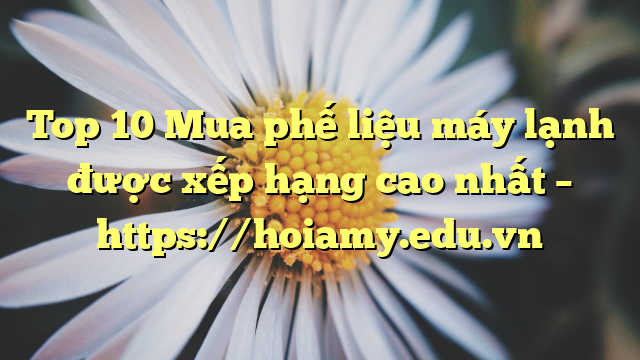 Top 10 Mua Phế Liệu Máy Lạnh Được Xếp Hạng Cao Nhất – Https://Hoiamy.edu.vn