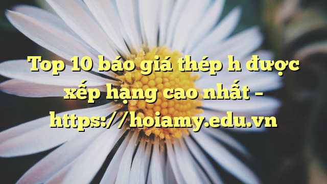 Top 10 Báo Giá Thép H Được Xếp Hạng Cao Nhất – Https://Hoiamy.edu.vn