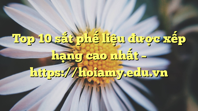 Top 10 Sắt Phế Liệu Được Xếp Hạng Cao Nhất – Https://Hoiamy.edu.vn