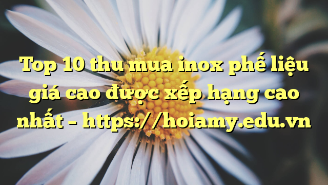 Top 10 Thu Mua Inox Phế Liệu Giá Cao Được Xếp Hạng Cao Nhất – Https://Hoiamy.edu.vn