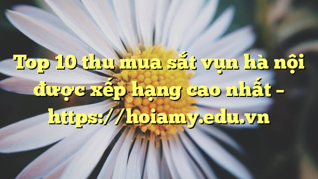 Top 10 Thu Mua Sắt Vụn Hà Nội Được Xếp Hạng Cao Nhất – Https://Hoiamy.edu.vn