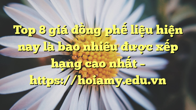 Top 8 Giá Đồng Phế Liệu Hiện Nay Là Bao Nhiêu Được Xếp Hạng Cao Nhất – Https://Hoiamy.edu.vn