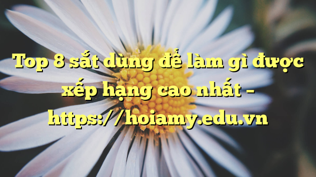 Top 8 Sắt Dùng Để Làm Gì Được Xếp Hạng Cao Nhất – Https://Hoiamy.edu.vn