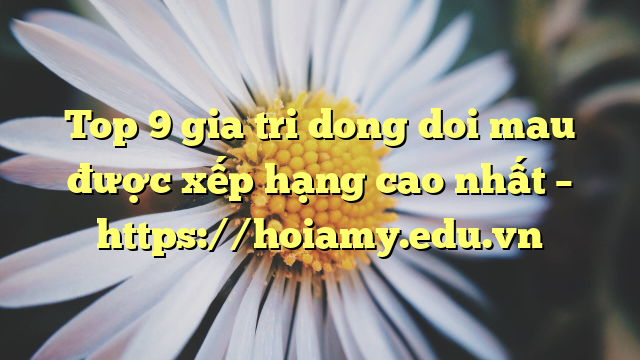 Top 9 Gia Tri Dong Doi Mau Được Xếp Hạng Cao Nhất – Https://Hoiamy.edu.vn