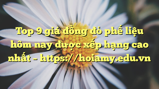 Top 9 Giá Đồng Đỏ Phế Liệu Hôm Nay Được Xếp Hạng Cao Nhất – Https://Hoiamy.edu.vn