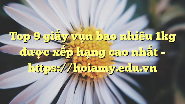 Top 9 Giấy Vụn Bao Nhiêu 1Kg Được Xếp Hạng Cao Nhất – Https://Hoiamy.edu.vn