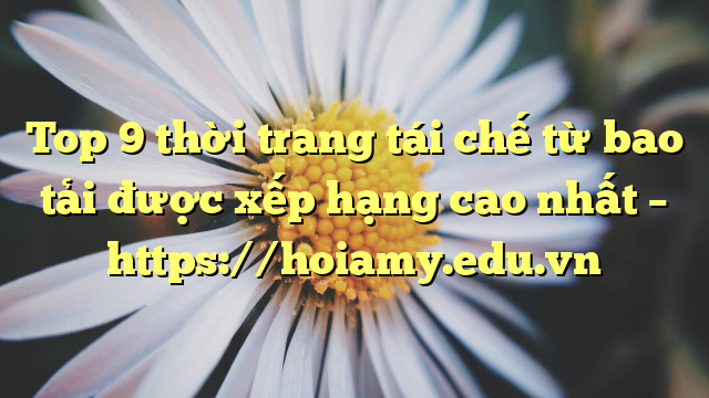 Top 9 Thời Trang Tái Chế Từ Bao Tải Được Xếp Hạng Cao Nhất – Https://Hoiamy.edu.vn